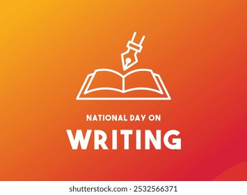 National Day on Writing. Gradient background. Eps 10.