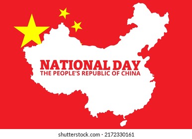 National Day of the People's Republic of China banner with map flag