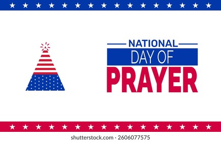 National Day of Prayer. Holiday concept. perfect for  blue Background Template, placard, Banners, Cards, Posters design template, Classic Social Media Post with text inscription.