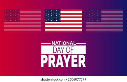 National Day of Prayer. Holiday concept. perfect for  blue Background Template, placard, Banners, Cards, Posters design template, Classic Social Media Post with text inscription.
