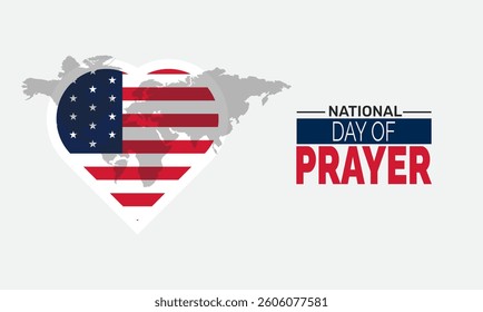 National Day of Prayer. Holiday concept. perfect for  blue Background Template, placard, Banners, Cards, Posters design template, Classic Social Media Post with text inscription.