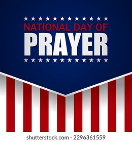 National day of prayer in United States. Suitable for Poster, Banners, background and greeting card.