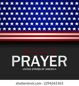 National day of prayer in United States. Suitable for Poster, Banners, background and greeting card.