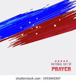 National Day Of Prayer With USA Flag Design Poster.