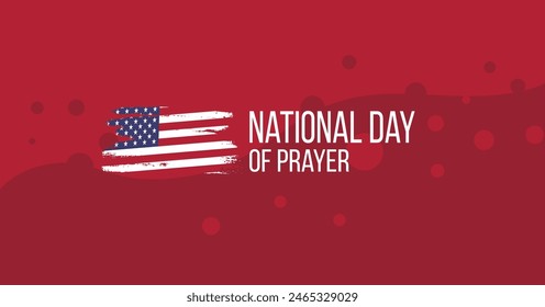 National Day Of Prayer with USA flag design poster.	