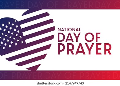 National Day of Prayer. Vector illustration. Holiday poster