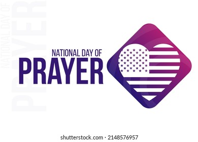 National Day of Prayer. Vector illustration. Holiday poster