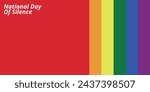 National Day Of Silence, April 12, social media post, banner concept, template design, free area, editable, suitable for event.