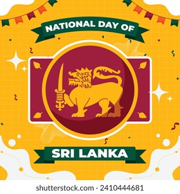 National Day of Sri Lanka – February 4, 2024, Attractive design, can be used on all social media platforms, beautiful color combination, get it now for your first purchase.