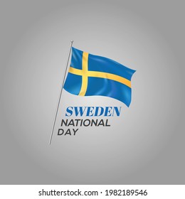 National Day of Sweden. flag abstract background