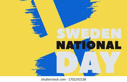 National Day of Sweden. June 6. Vector Elements National Concept. Greeting, Card Poster, Web Banner Design EPS 10.