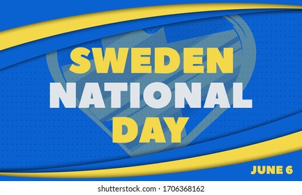 National Day of Sweden (Swedish: Sveriges nationaldag) is a national holiday observed annually in Sweden on 6 June.Vector Elements National Concept. Greeting, Card Poster, Web Banner Design EPS 10.