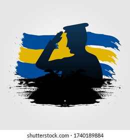 National Day of Sweden (Swedish: Sveriges nationaldag). Celebrated annually on June 6 in Sweden. vector illustration