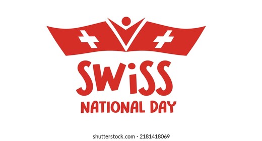 National day Swiss celebration design