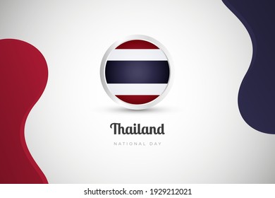 National day of Thailand country with country flag geometric greeting background
