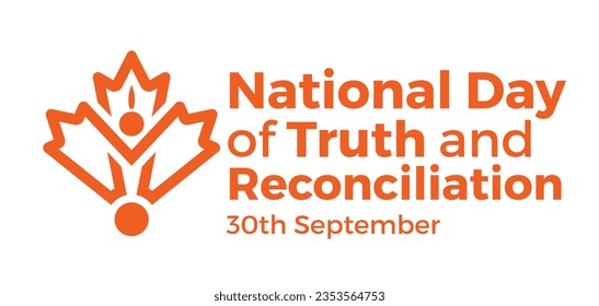 National Day of Truth and Reconciliation. 30th September. Orange Shirt Day logo design. Vector Illustration.