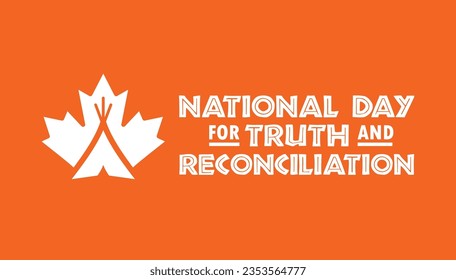 National Day of Truth and Reconciliation. 30th September. Orange Shirt Day logo design. Vector Illustration.