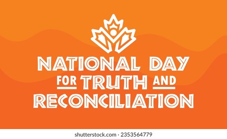 National Day of Truth and Reconciliation. 30th September. Orange Shirt Day logo design. Vector Illustration.