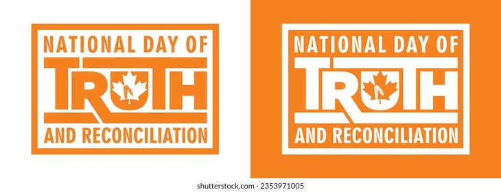 National Day of Truth and Reconciliation. 30th September. Orange Shirt Day logo design. Vector Illustration. svg