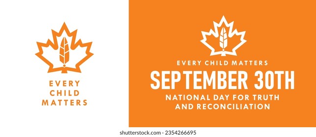 National Day of Truth and Reconciliation. 30th September. Every Child Matters. Vector Illustration. svg