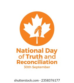 National Day for Truth and Reconciliation. 30th September. Every Child Matters. Vector Illustration.