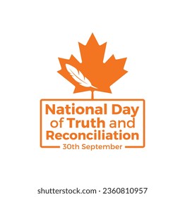 National Day for Truth and Reconciliation. 30th September. Every Child Matters. Vector Illustration.