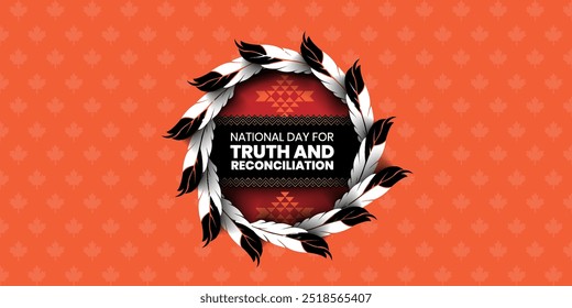 National Day of Truth and Reconciliation banner, Every Child Matters design concept, September 30. Vector Illustration