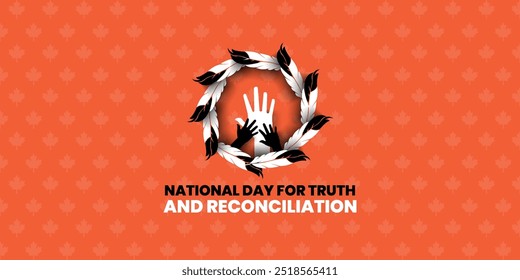 National Day of Truth and Reconciliation banner, Every Child Matters design concept, September 30. Vector Illustration