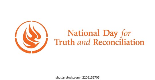 National Day for Truth and Reconciliation Canada. The Survivor's Flag. Every Child Matters. Orange Shirt Day.  30th September. Vector.