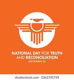 National Day for Truth and Reconciliation. Every Child Matters. Orange T-Shirt Day. 30th September. Vector Illustration.