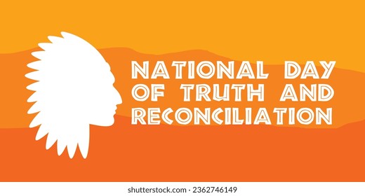 National Day for Truth and Reconciliation. Every Child Matters. Orange T-Shirt Day. 30th September. Vector Illustration.