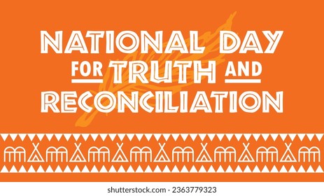 National Day for Truth and Reconciliation. Every Child Matters. Orange T-Shirt Day. 30th September. Vector Illustration.