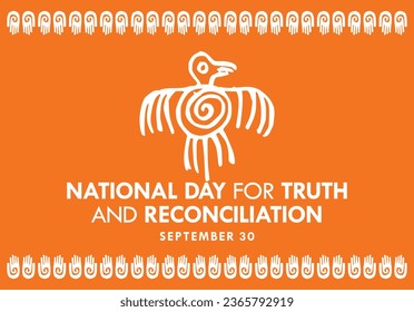 National Day for Truth and Reconciliation. Every Child Matters. Orange T-Shirt Day. 30th September. Vector Illustration.