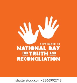 National Day for Truth and Reconciliation. Every Child Matters. Orange T-Shirt Day. 30th September. Vector Illustration.