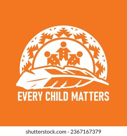 National Day for Truth and Reconciliation. Every Child Matters. Orange T-Shirt Day. 30th September. Vector Illustration.