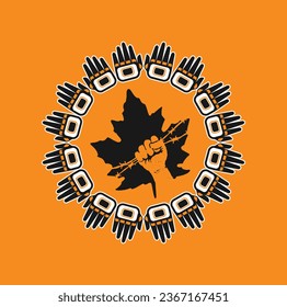 National Day for Truth and Reconciliation. Every Child Matters. Orange T-Shirt Day. 30th September. Vector Illustration.