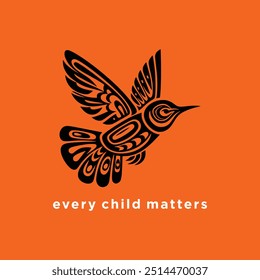 National Day for Truth and Reconciliation. Every child matter. Orange shirt day. 30 September. Vector illustration.	