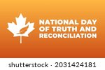 national day of truth and reconciliation modern creative banner, design concept, social media post with white text on an orange background 