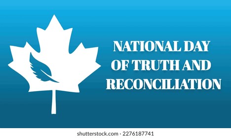 National day of truth and reconciliation modern creative banner, design concept, social media post with white text on an blue background. Vector illustration