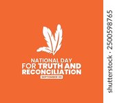 National day for truth and reconciliation, Orange shirt day, Every Child Matters, September 30,  social media post, poster, card greeting, event, website, banner concept, vector illustration, Canada.