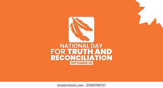 National day for truth and reconciliation, Orange shirt day, Every Child Matters, September 30,  social media post, poster, card greeting, event, website, banner concept, vector illustration, Canada.