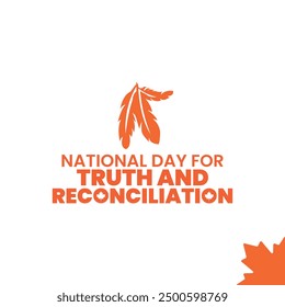 National day for truth and reconciliation, Orange shirt day, Every Child Matters, September 30,  social media post, poster, card greeting, event, website, banner concept, vector illustration, Canada.