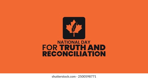 National day for truth and reconciliation, Orange shirt day, Every Child Matters, September 30,  social media post, poster, card greeting, event, website, banner concept, vector illustration, Canada.