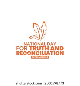 National day for truth and reconciliation, Orange shirt day, Every Child Matters, September 30,  social media post, poster, card greeting, event, website, banner concept, vector illustration, Canada.