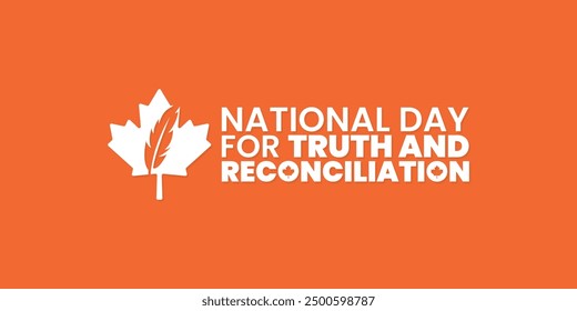 National day for truth and reconciliation, Orange shirt day, Every Child Matters, September 30,  social media post, poster, card greeting, event, website, banner concept, vector illustration, Canada.