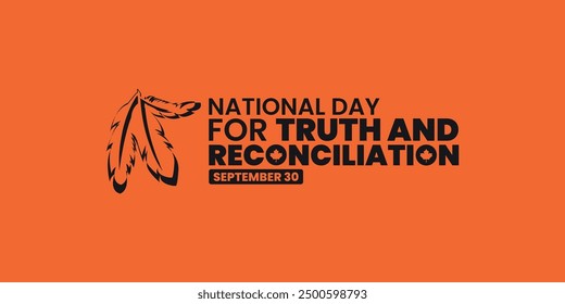 National day for truth and reconciliation, Orange shirt day, Every Child Matters, September 30,  social media post, poster, card greeting, event, website, banner concept, vector illustration, Canada.