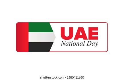 National Day in United Arab Emirates. National happy holiday, celebrated annual in December 2. UAE flag. Patriotic elements. Poster, card, banner and background. Vector illustration