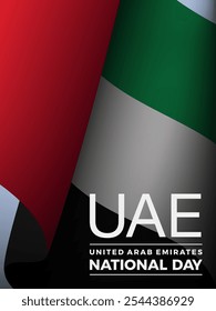 National Day of United Arab Emirates. UAE National Day. December 2. UAE flag Background Banner. Vector Illustration. Arab Country. Design Anniversary Celebration. Portrait.