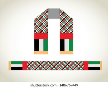 National Day written in arabic calligraphy vector best use for UAE 48 national day. UAE National day Celebrations scarf design. 