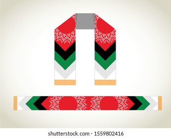 National Day written in arabic calligraphy vector best use for UAE 48 national day. UAE National day Celebrations scarf design.